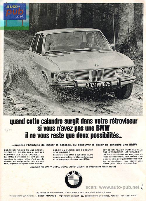 BMW 25002800 1971 Quand cette calandre surgit dans votre r troviseur